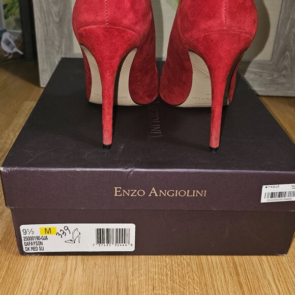 Red Suede Pumps - Picture 4 of 4